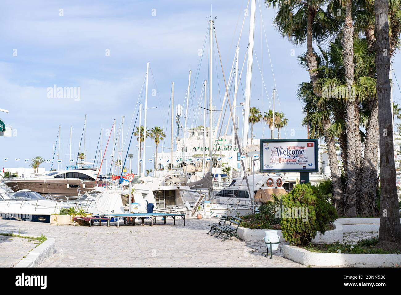 welcome to Tunisia, welcome to Sousse and El Kantaoui Stock Photo