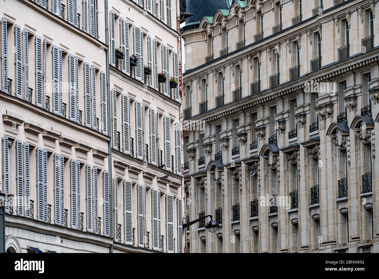 Apartment buildings in Paris, France Stock Photo