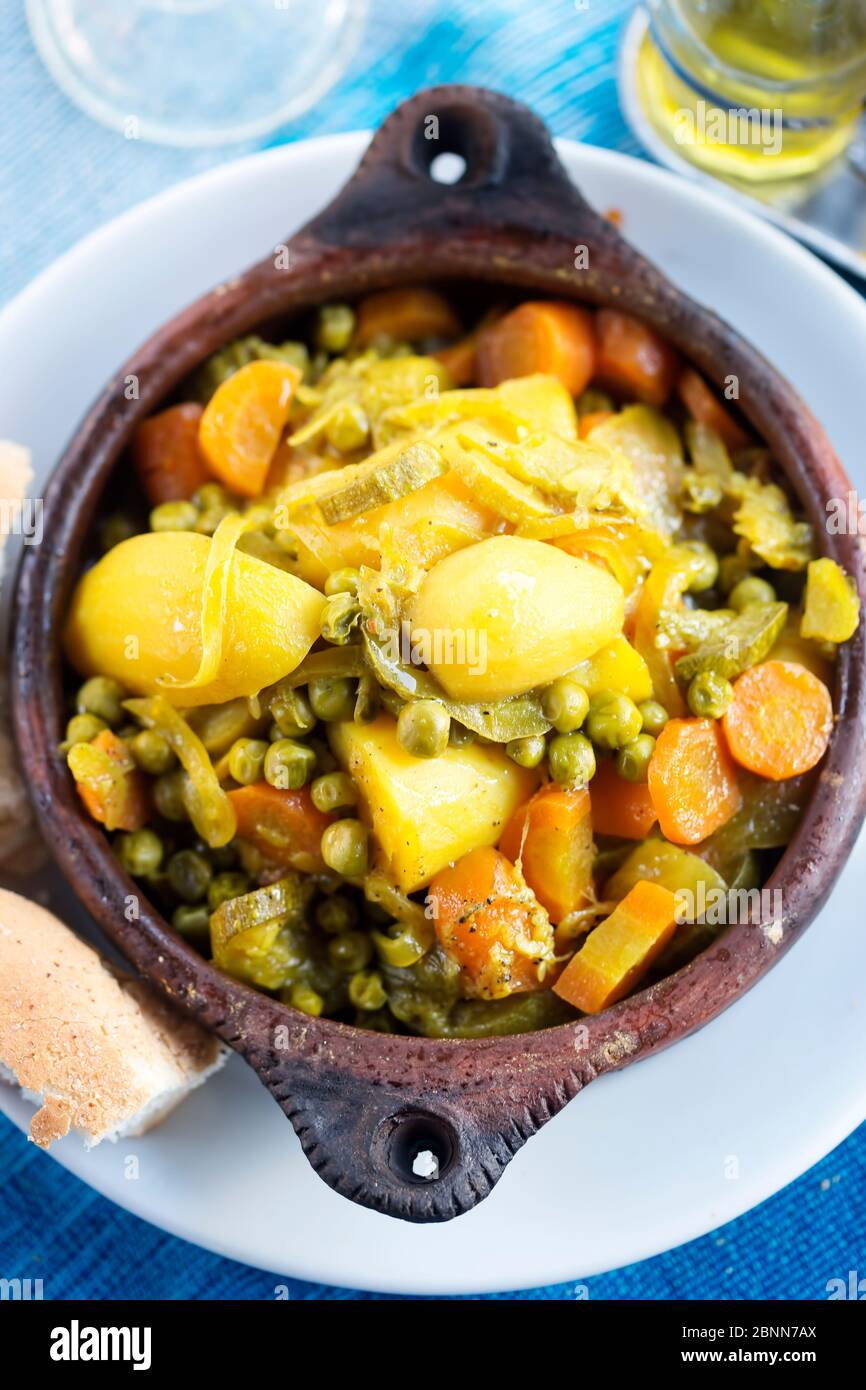 Vegetable tajine, 7 legumes tajine, Morocco Stock Photo Alamy