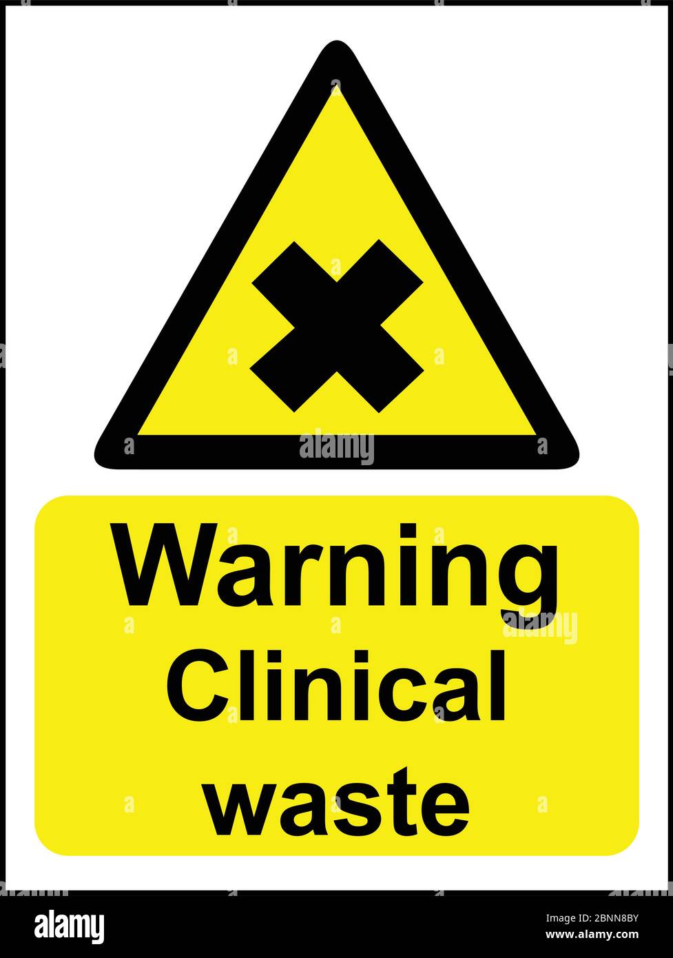 Medical waste bin contaminated sign Royalty Free Vector