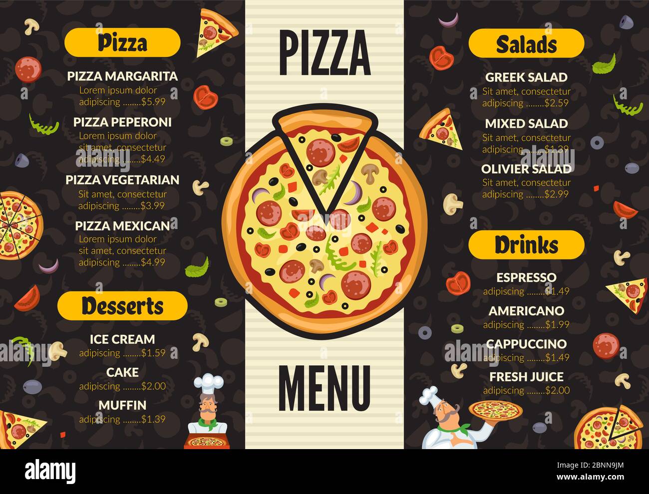 Pizza: Hãy thưởng thức hương vị đầy mê hoặc của chiếc bánh Pizza tuyệt vời này. Với vỏ bánh giòn tan, phô mai béo ngậy và các loại nguyên liệu đa dạng, mỗi miếng pizza đều khiến bạn muốn ăn thêm vài miếng nữa. Hãy xem hình ảnh và chinh phục sự ngon miệng của pizza. 