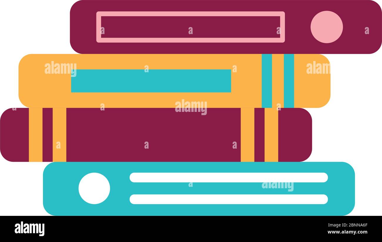 school stack of books isolated icon design vector illustration Stock ...