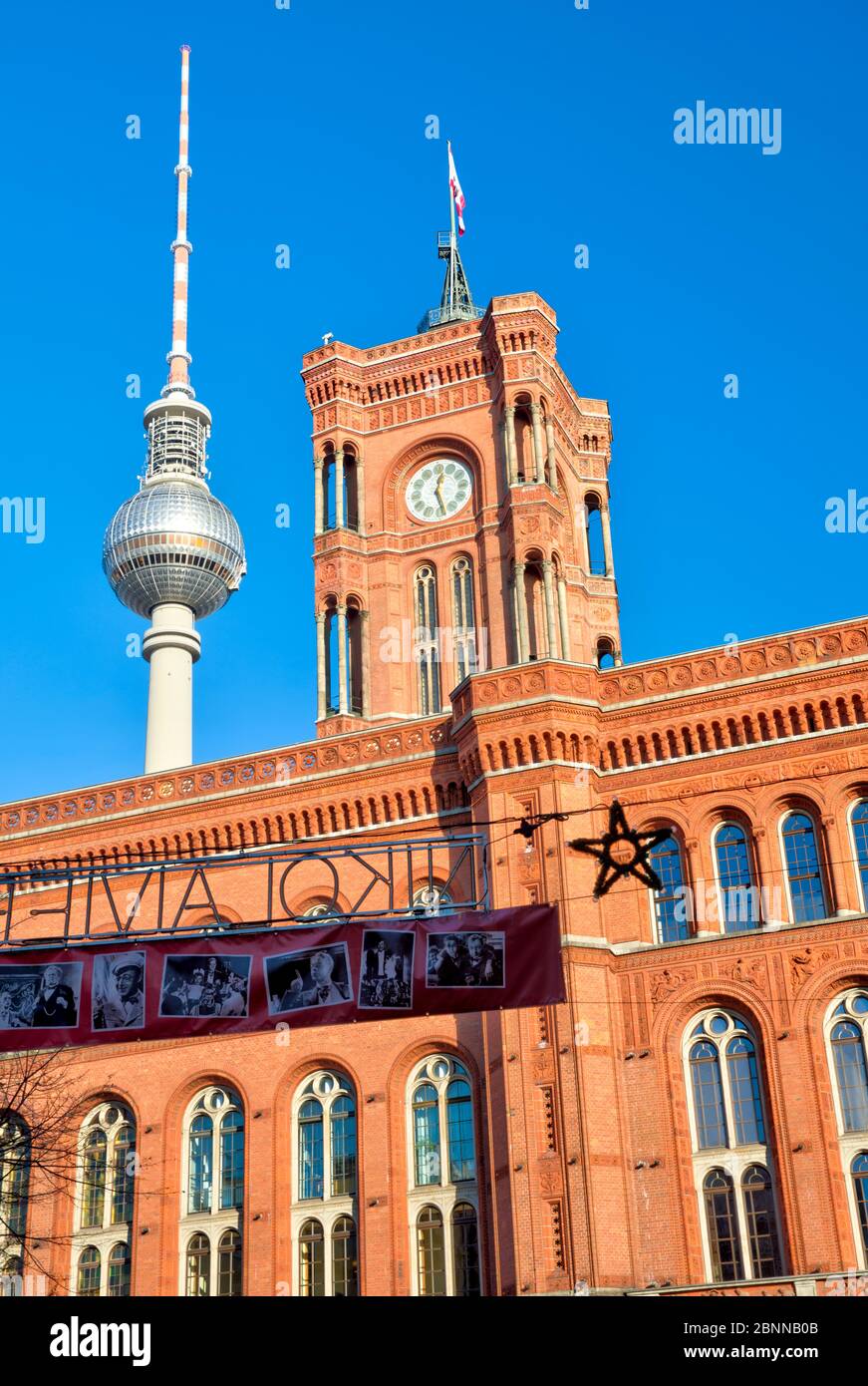 Rotes Rathaus, Berlin Mitte, Berlin, Germany Stock Photo