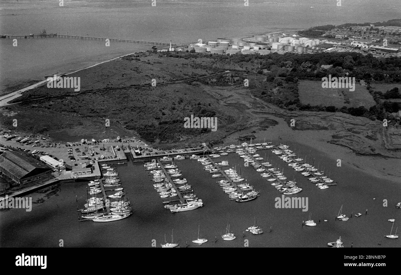 AJAXNETPHOTO. 1979. HAMBLE POINT, ENGLAND. - YACHTING MECCA - MARINA MOORINGS AT THE MOUTH OF THE RIVER TOM SOPWITH'S PHILANTE CAN BE SEEN MOORED BOTTOM CENTRE..PHOTO:JONATHAN EASTLAND/AJAX REF:1979 5056 Stock Photo
