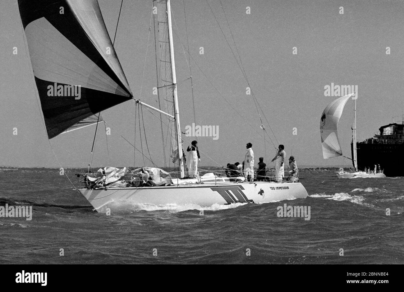 AJAXNETPHOTO. 1983. SOLENT, ENGLAND. ADMIRAL'S CUP - 3RD INSHORE RACE - TOO IMPETUOUS (AU). PHOTO:JONATHAN EASTLAND/AJAX REF:830727 8080 Stock Photo