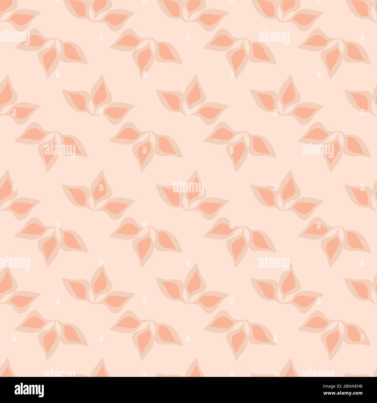 simple pink leaves seamless vector pattern Stock Vector Image & Art - Alamy