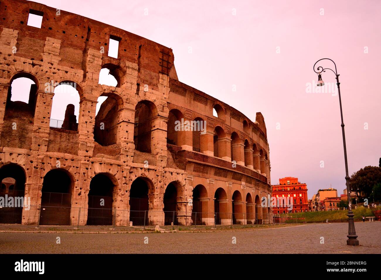 May 15th 2020, Rome, Italy: View of the Colosseum without tourists due to the phase 2 of lockdown Stock Photo