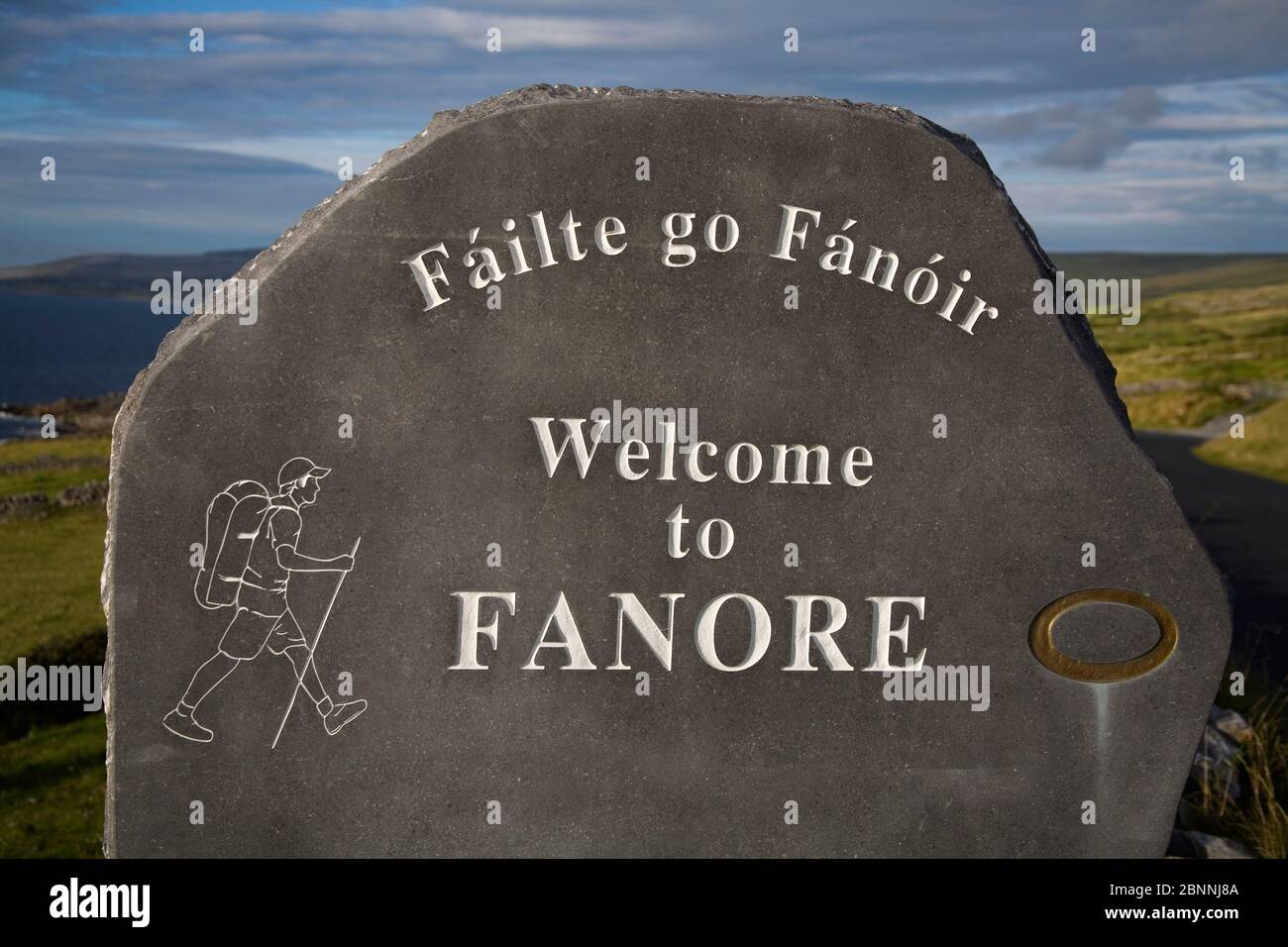 Fanore welcome sign, Fanore County Clare, Ireland Stock Photo - Alamy
