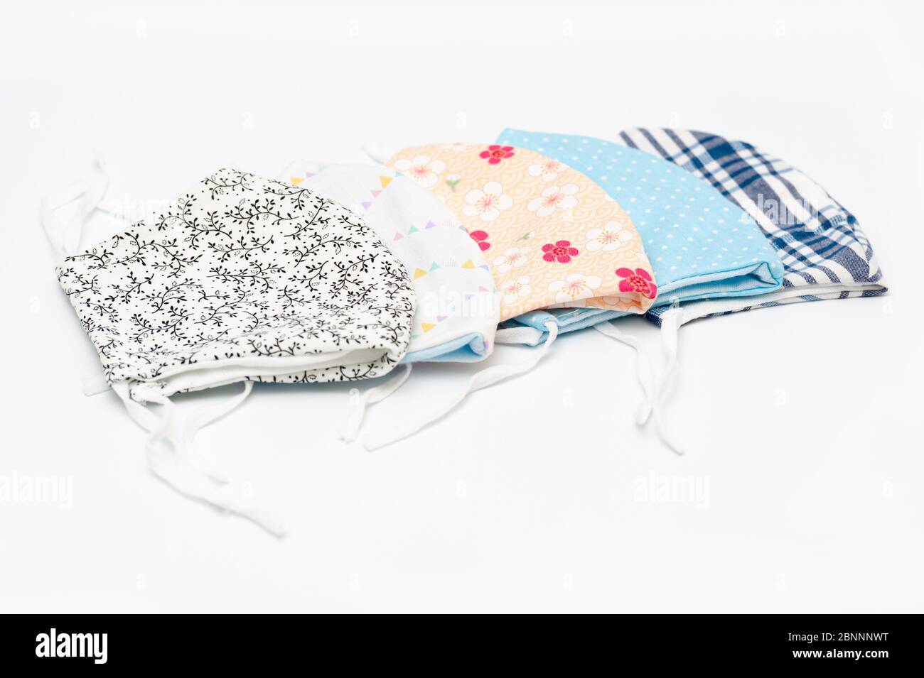 Colorful and floral pattern DIY fabric face masks for protection ...