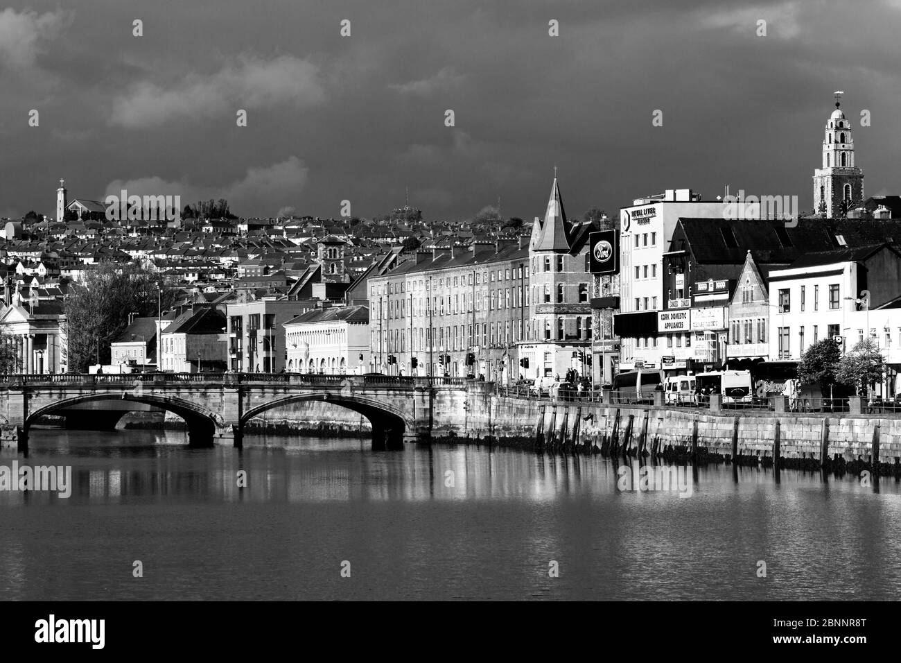 St. Patrick's Quay on the River Lee,Cork City,County Cork,Munster,Ireland,Europe Stock Photo