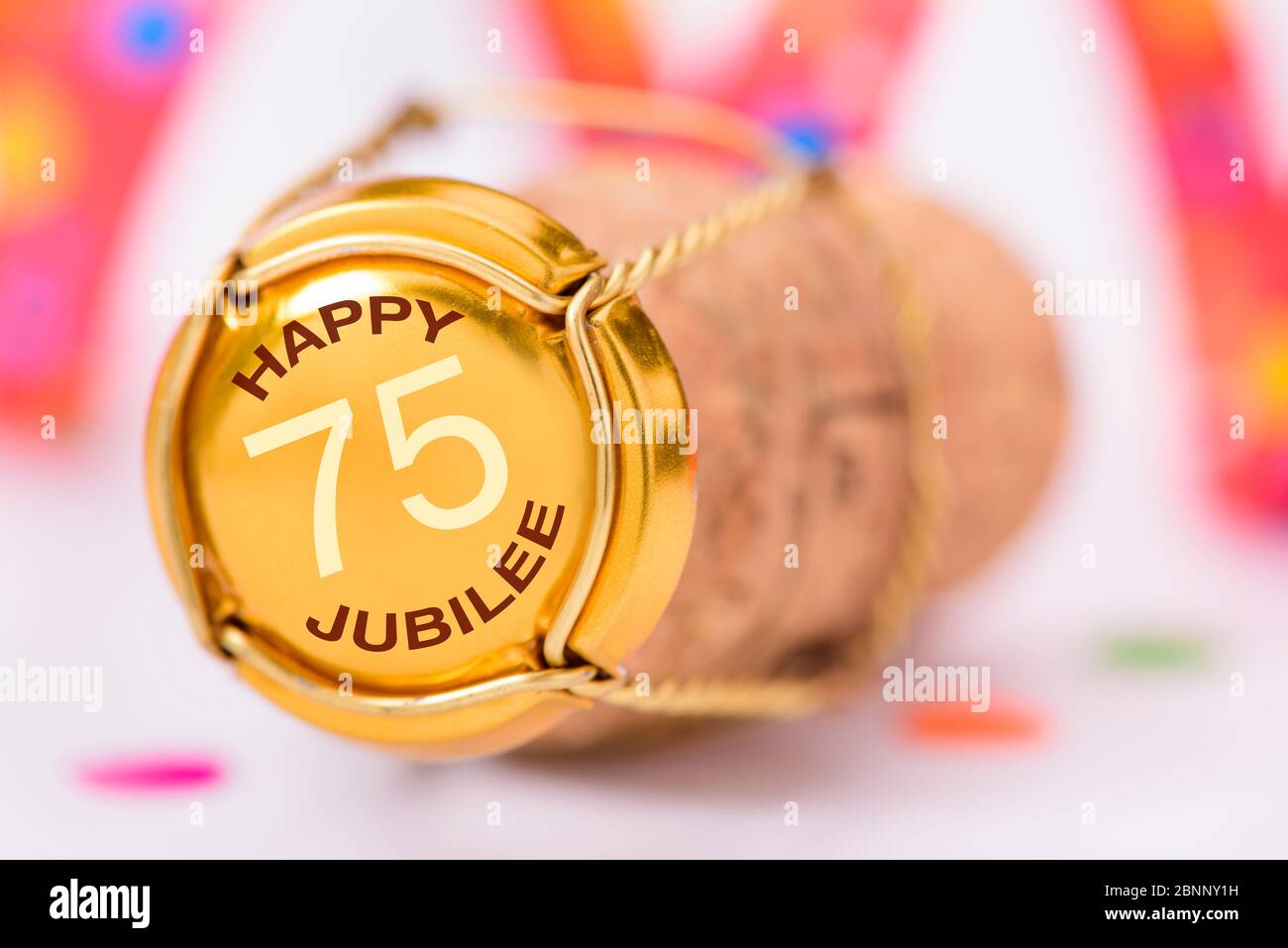 Congratulations on your 75th anniversary Stock Photo