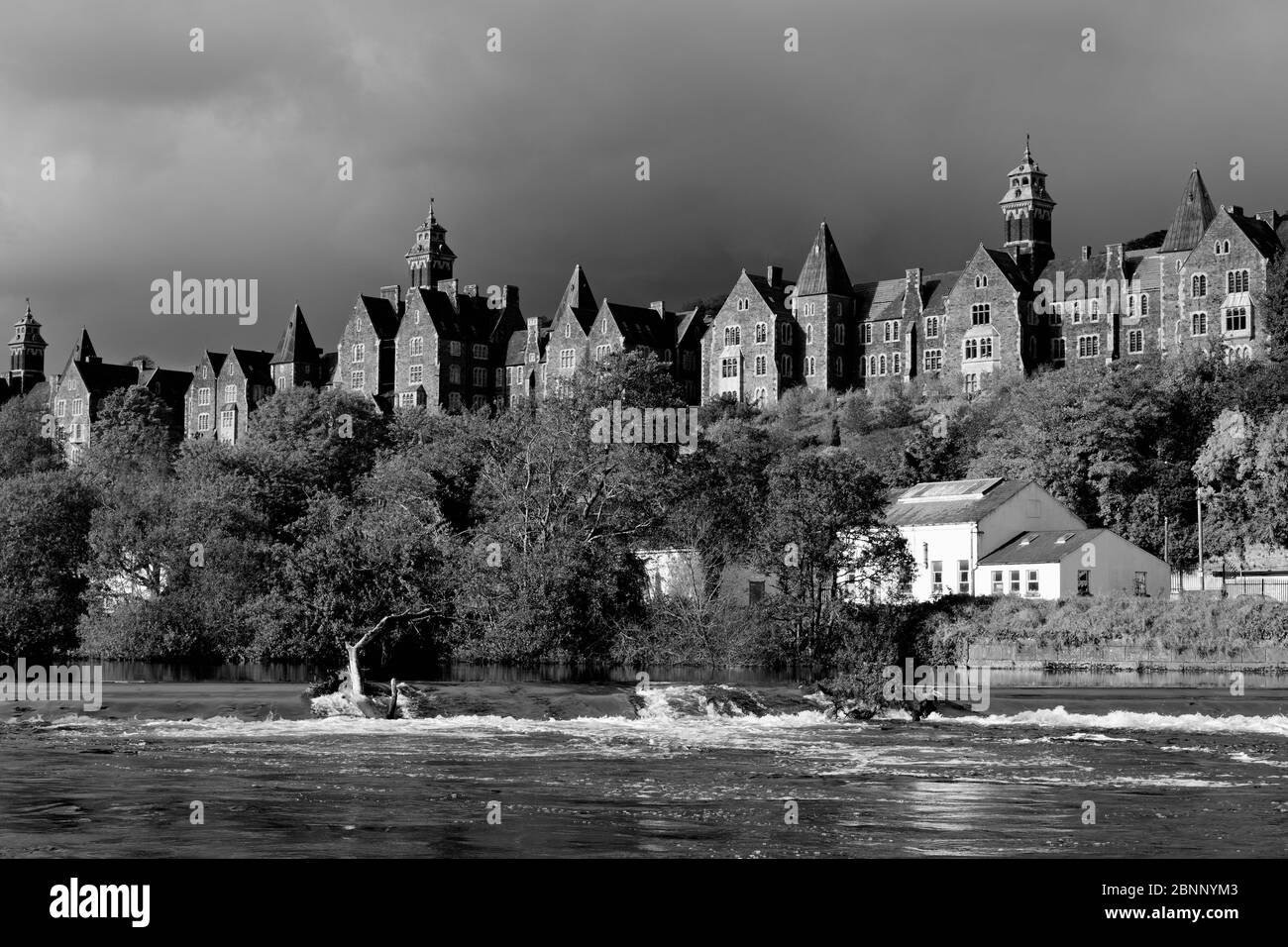Our Lady's Hospital the longest building in Europe,River Lee,Cork City,County Cork,Munster,Ireland,Europe Stock Photo