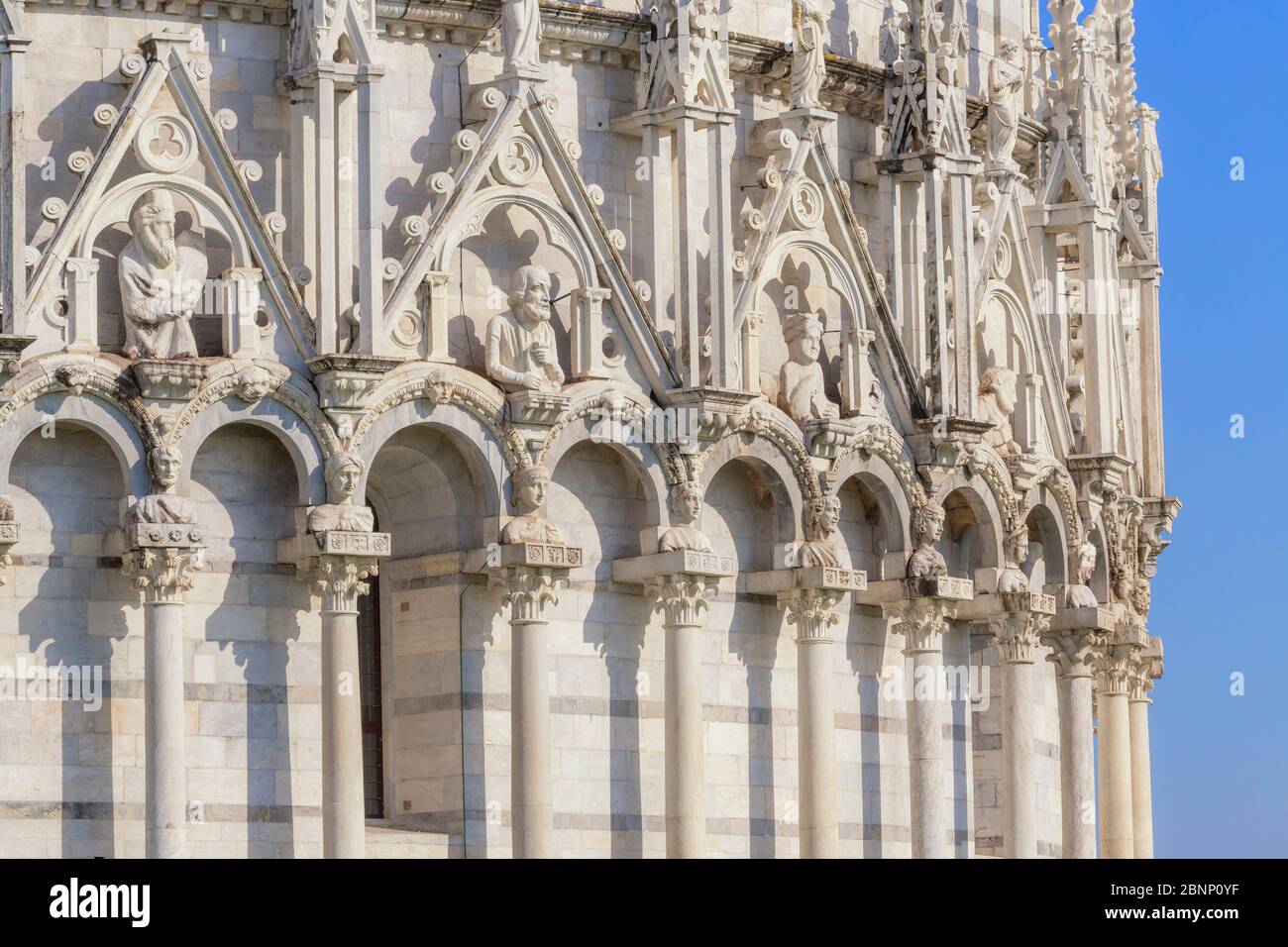 Baptistery detail, Campo dei Miracoli, Pisa, Tuscany, Italy, Europe Stock Photo