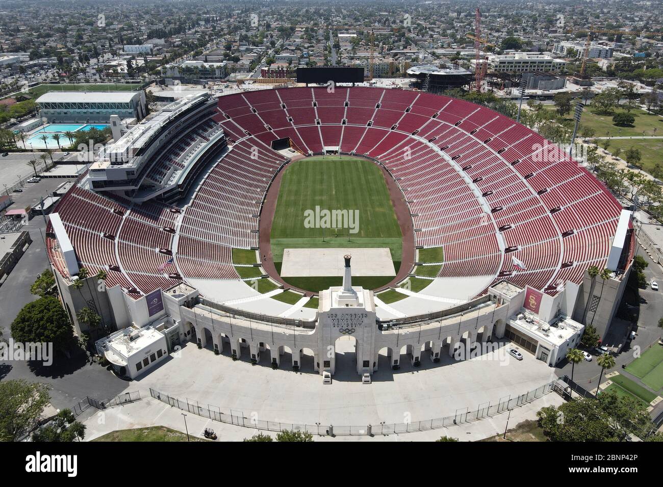 Los Angeles, United States. 15th May, 2020. General overall aerial view ...