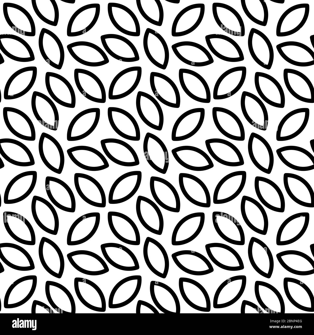 Black And White Simple Leaves Seamless Pattern Perfect For Fabric Designs Tiles Wallpaper Pattern Fills Backgrounds Surface Textures Stock Vector Image Art Alamy