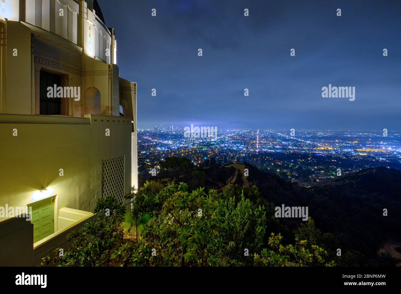 USA, United States of America, California, Los Angeles, Downtown, Hollywood, Beverly Hills, view from Griffith Observatory by night Stock Photo