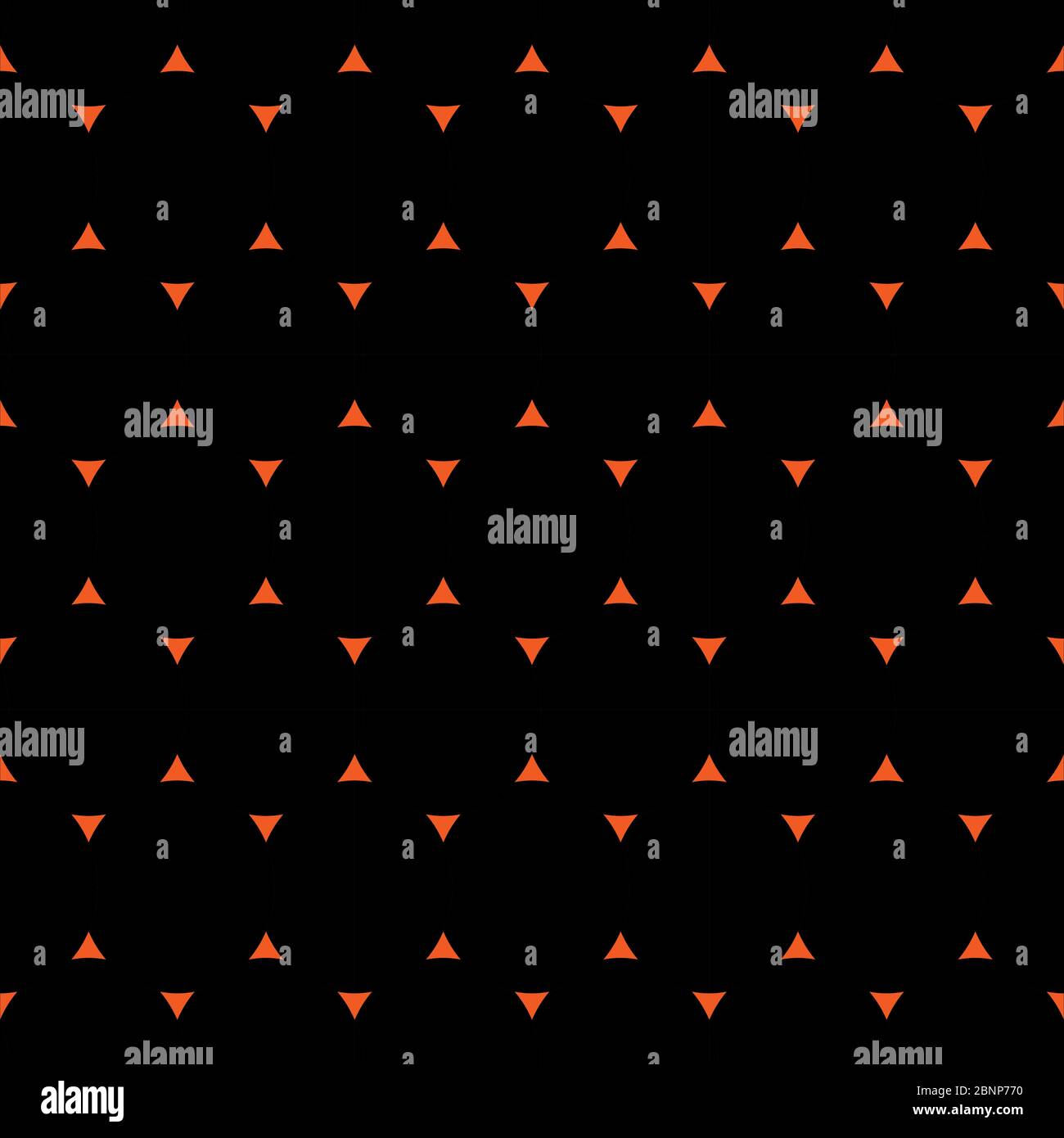 Red orange triangle shape seamless pattern star Modern geometric texture vector. Black background. Perfect for backgrounds, tiles, interior, pattern f Stock Vector