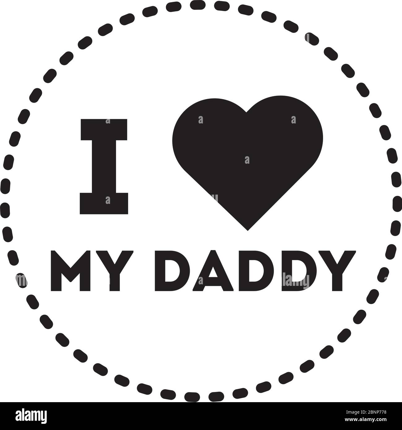 happy fathers day seal with heart line style Stock Vector Image & Art ...