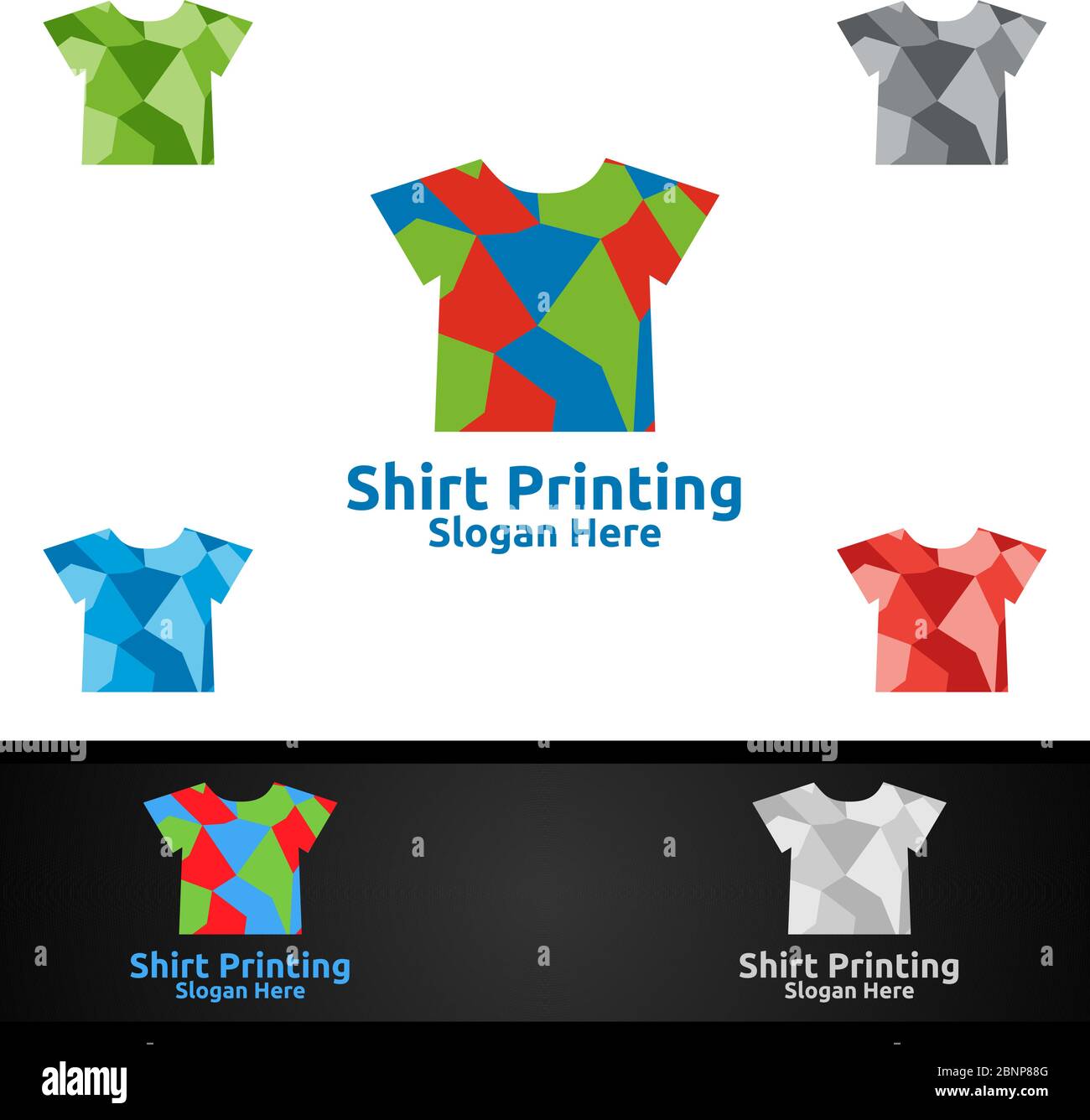 T shirt Printing Company Vector Logo Design for Laundry, T shirt shop ...