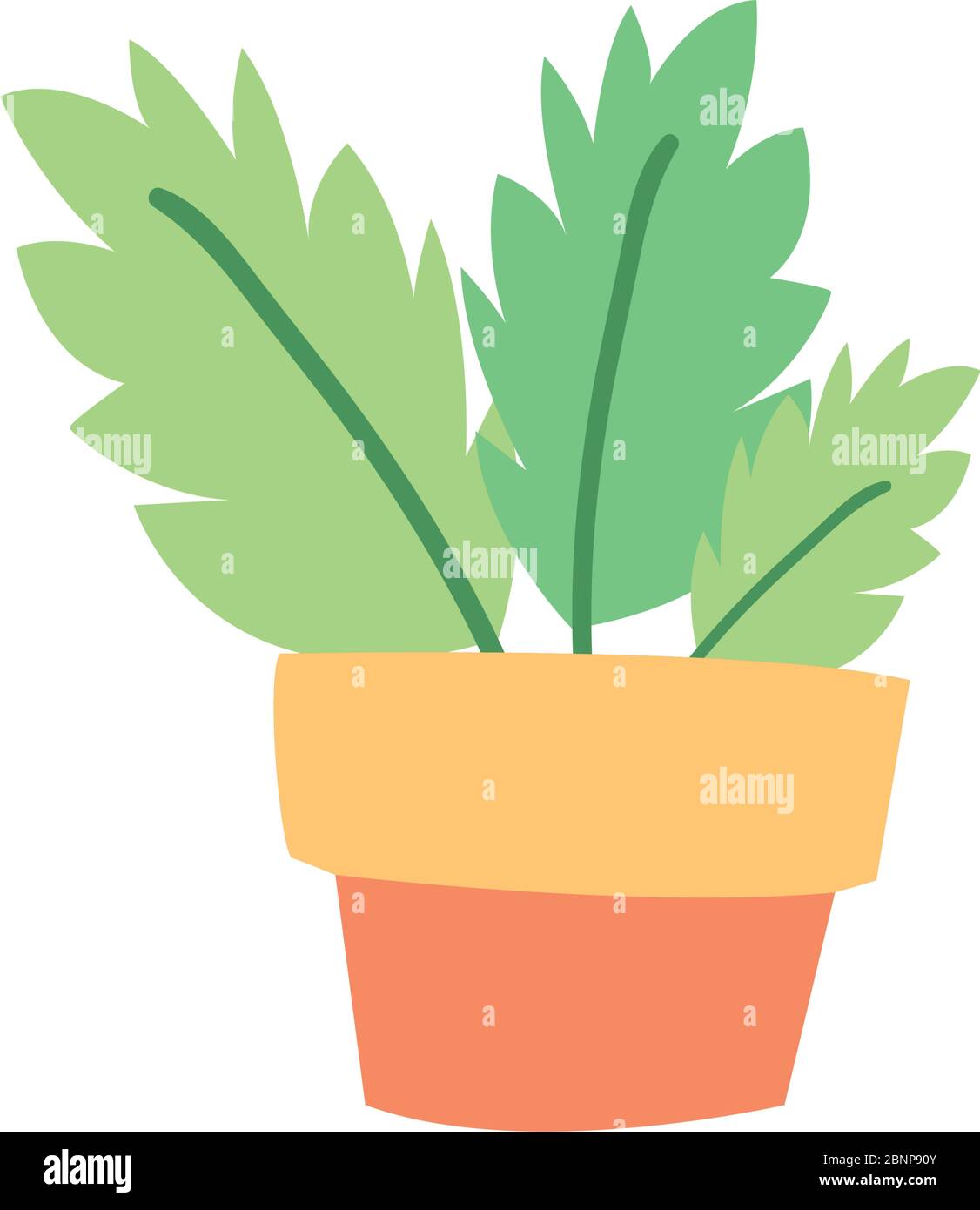 Plant inside pot flat style icon design of Floral nature garden ...