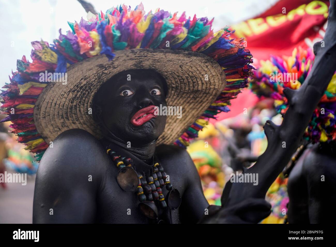 El Son de Negro as it's name indicates is danced by blacks, it is a black African-influenced dance that derived from the slaves brought to America. Th Stock Photo