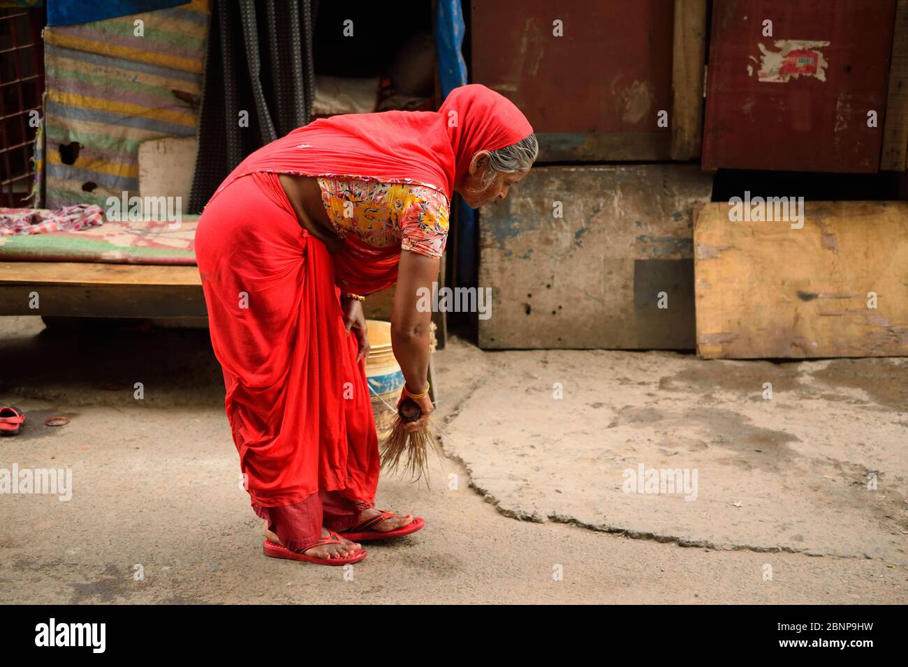 Indian sweeping broom hires stock photography and images Alamy