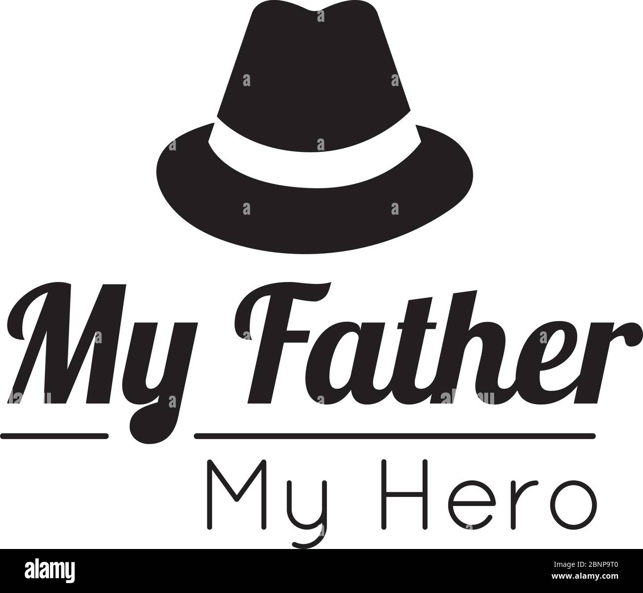 happy fathers day seal with hat line style Stock Vector Image & Art - Alamy