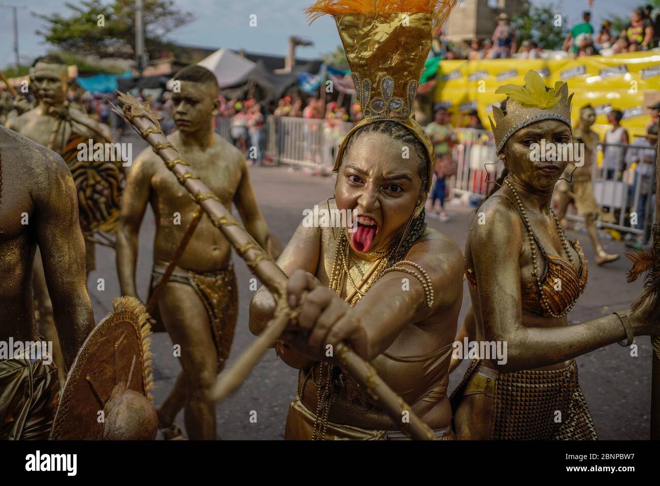 Barranquilla boasts the second-largest Carnival celebration in the world. A combinations of pagan ceremonies, catholic beliefs and ethnic diversity, t Stock Photo