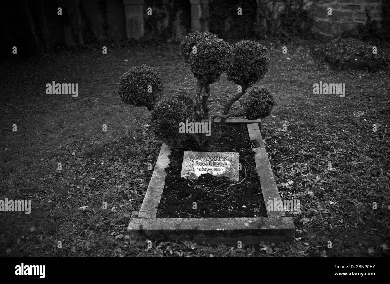 Gravestone, old cemetery, Fellbach, Baden-Württemberg, Germany Stock Photo