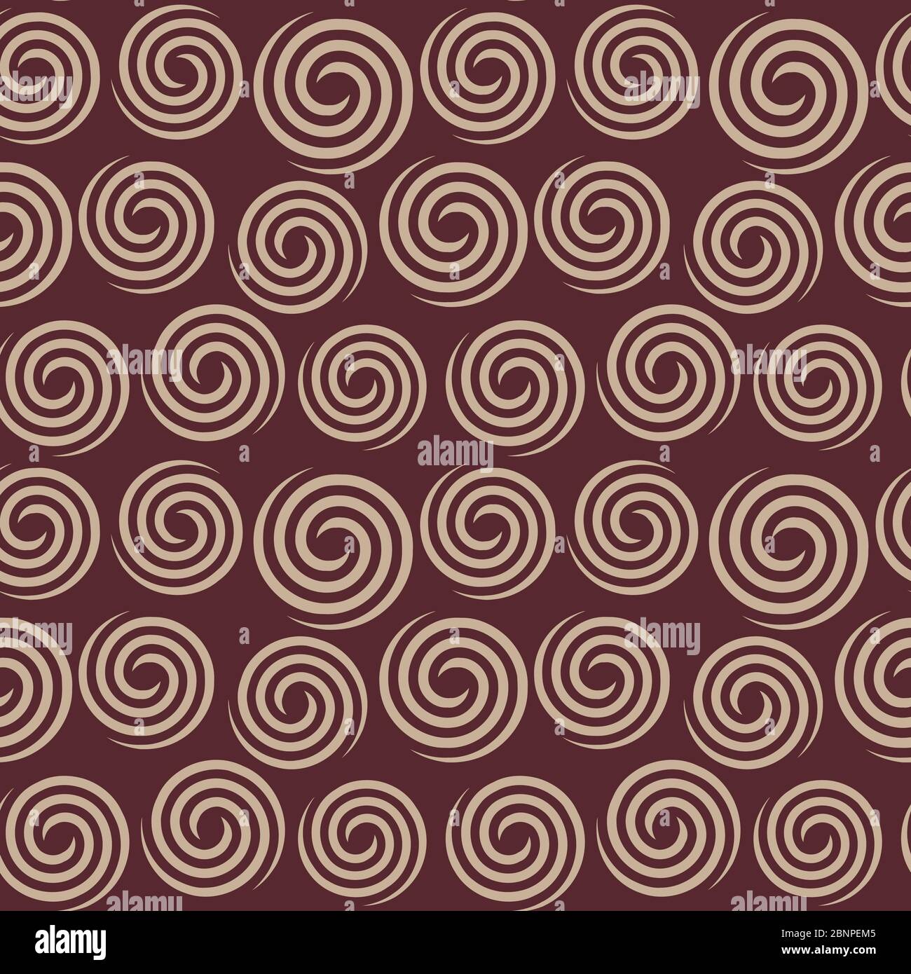 Hand drawn modern spiral seamless pattern scribble background. Fabric design, backgrounds, backdrop, pattern fill and wallpapers. Stock Vector