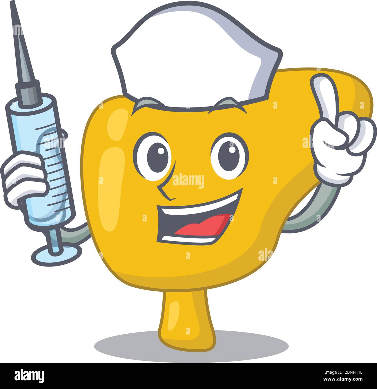 Liver humble nurse mascot design with a syringe Stock Vector Image ...