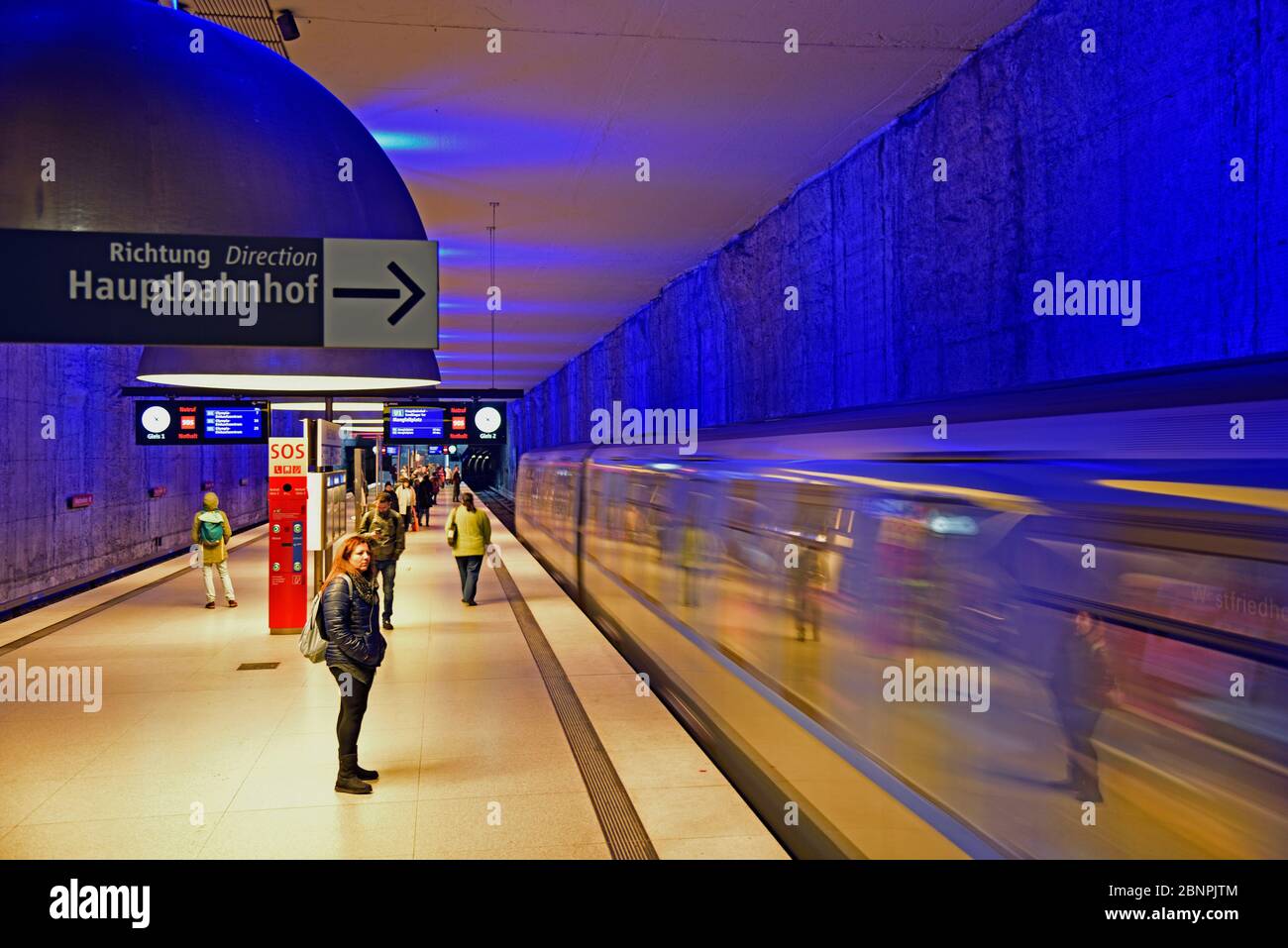 Europe, Germany, Bayer, Munich, local transport, subway, Westfriedhof stop, Stock Photo