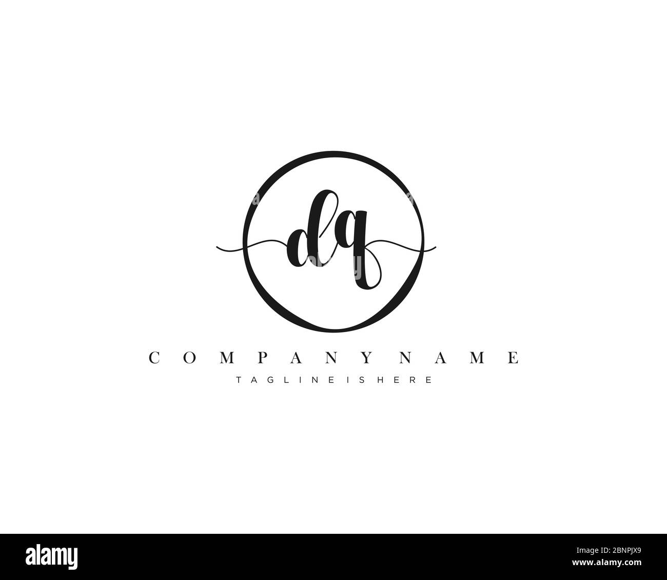 Initial handwriting logo vector Stock Vector Image & Art - Alamy