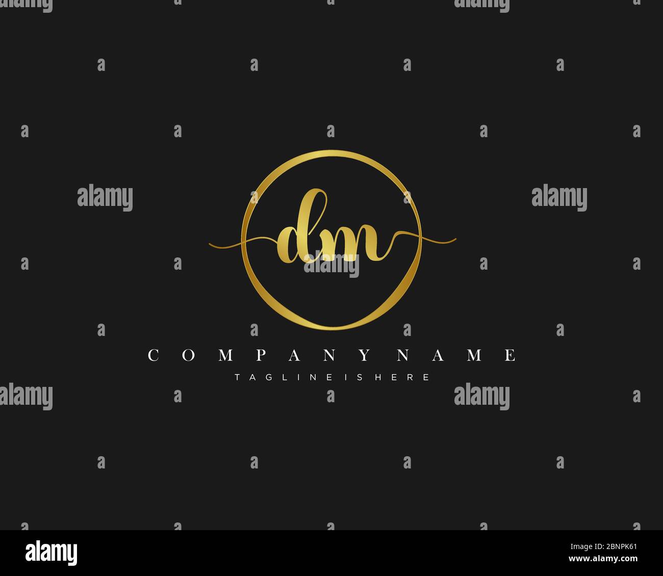 Initial handwriting logo vector Stock Vector Image & Art - Alamy