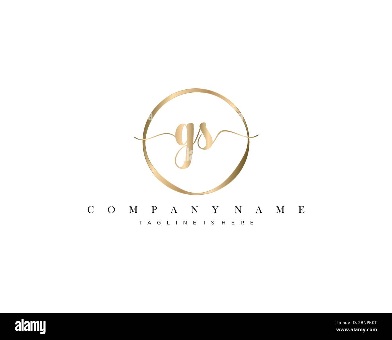 Initial handwriting logo vector Stock Vector Image & Art - Alamy