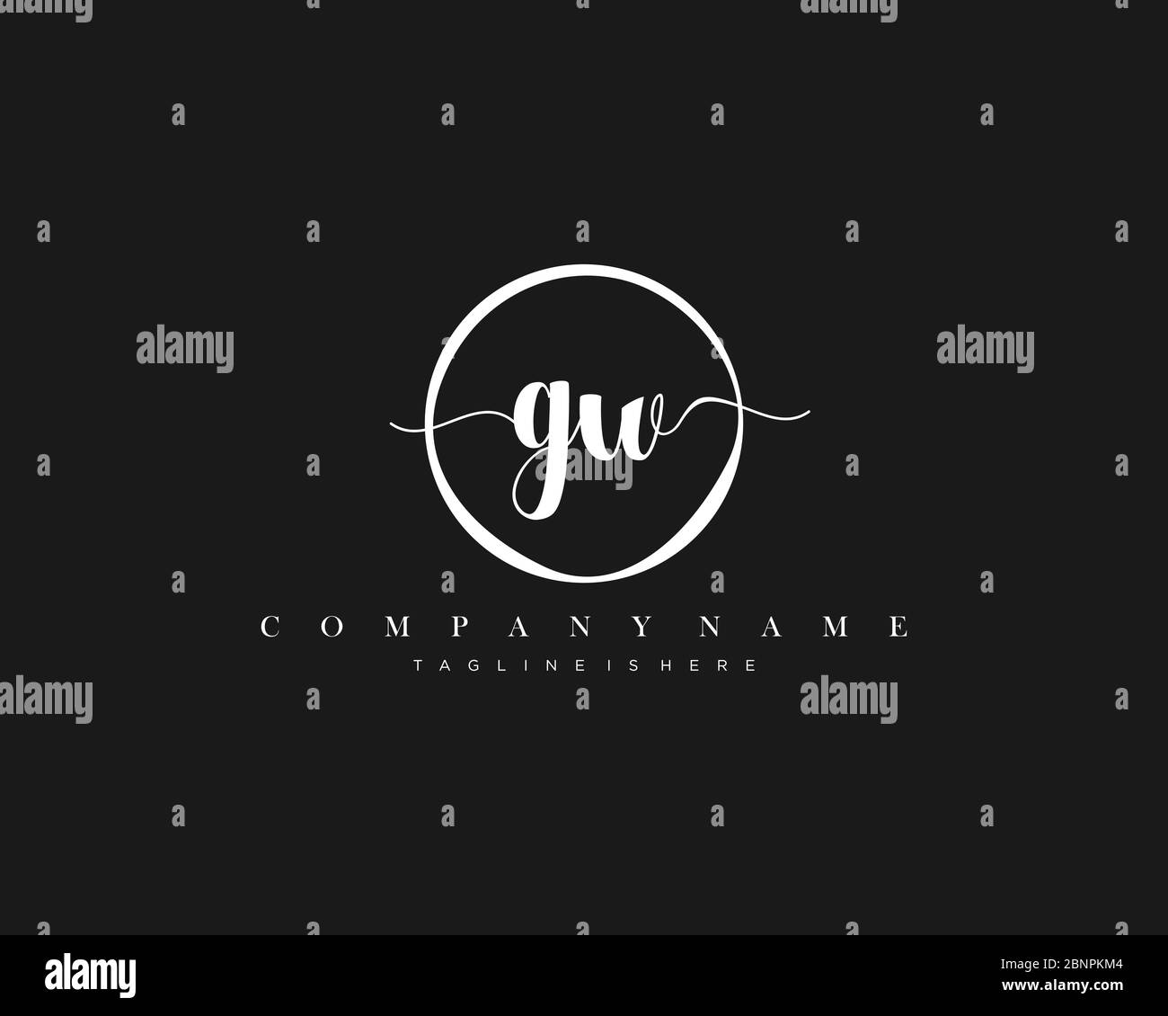 Initial handwriting logo vector Stock Vector Image & Art - Alamy