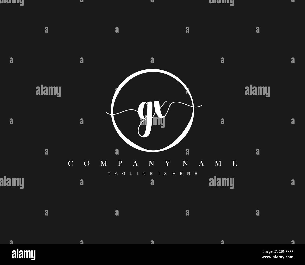 Initial handwriting logo vector Stock Vector Image & Art - Alamy