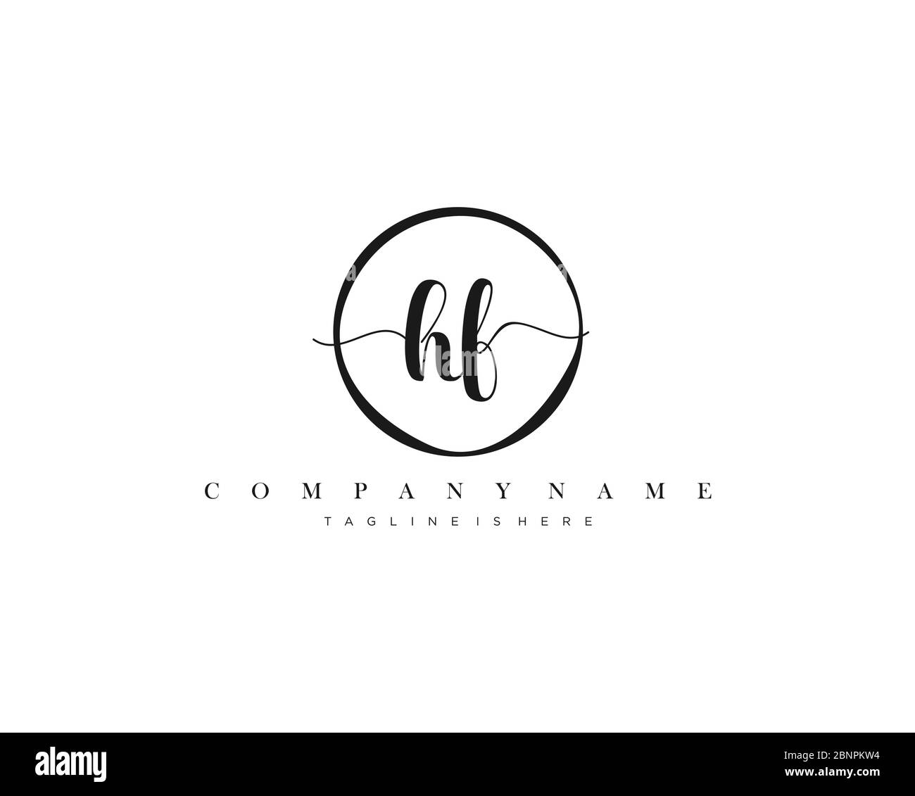 Initial handwriting logo vector Stock Vector Image & Art - Alamy
