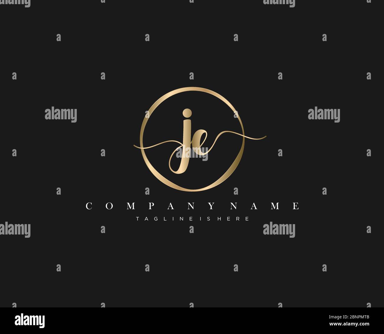 Initial handwriting logo vector Stock Vector Image & Art - Alamy