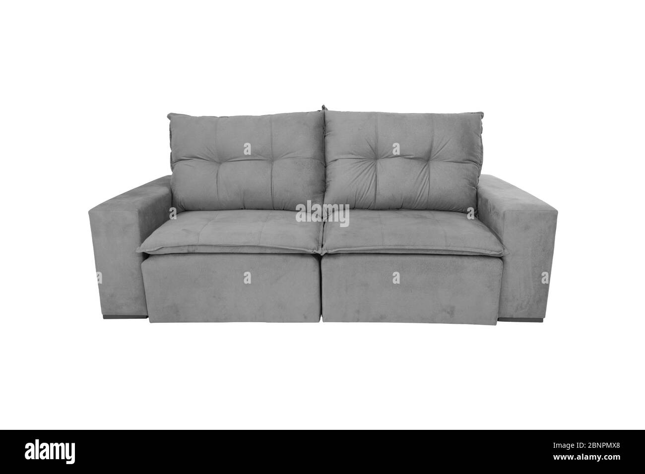 modern color suede couch sofa isolated on white background Stock Photo