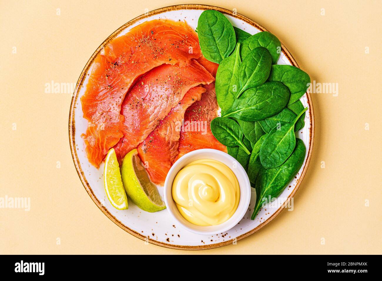 Ketogenic diet food, healthy meal concept, top view, copy space. Stock Photo