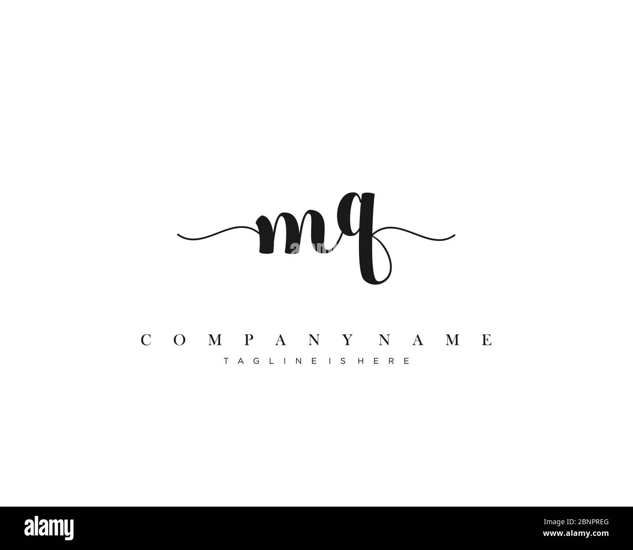 Initial handwriting logo vector Stock Vector Image & Art - Alamy
