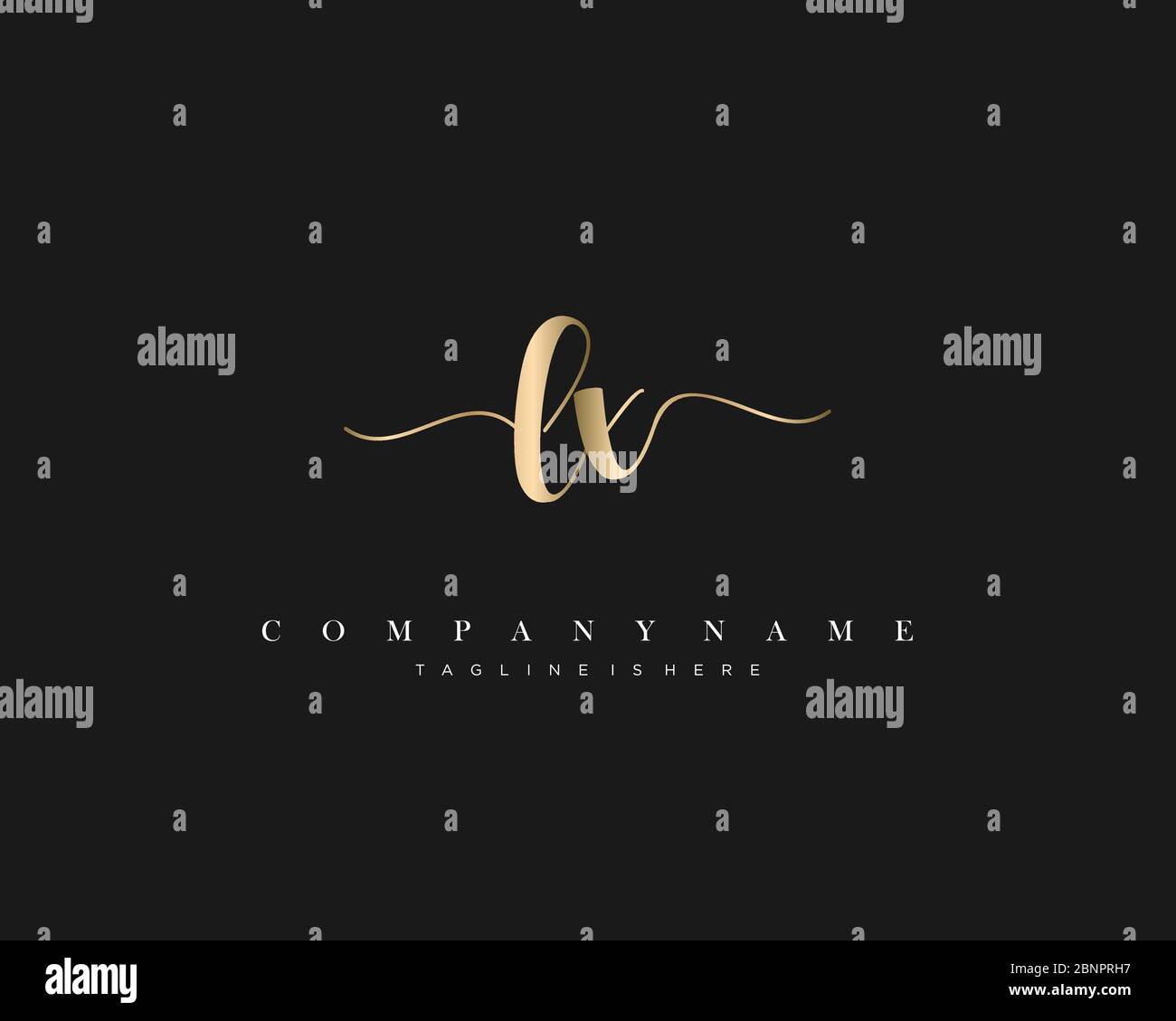 Initial handwriting logo vector Stock Vector Image & Art - Alamy