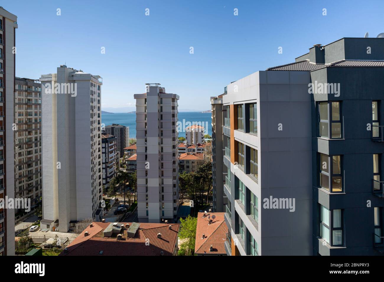 Image showcasing Modern, Luxury Apartment Building Background Stock Photo - Alamy