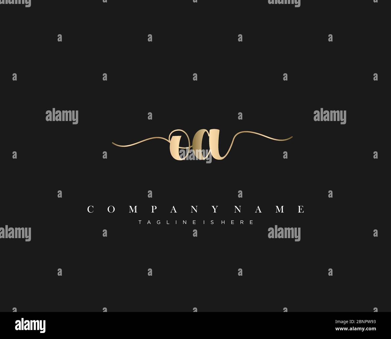 Initial handwriting logo vector Stock Vector Image & Art - Alamy