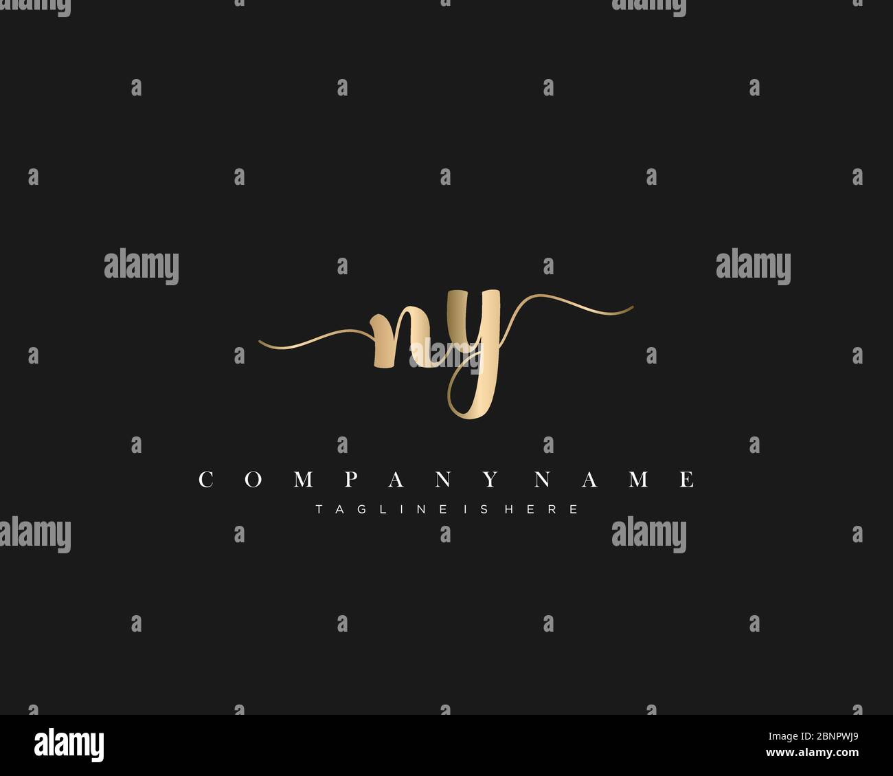 Initial handwriting logo vector Stock Vector Image & Art - Alamy