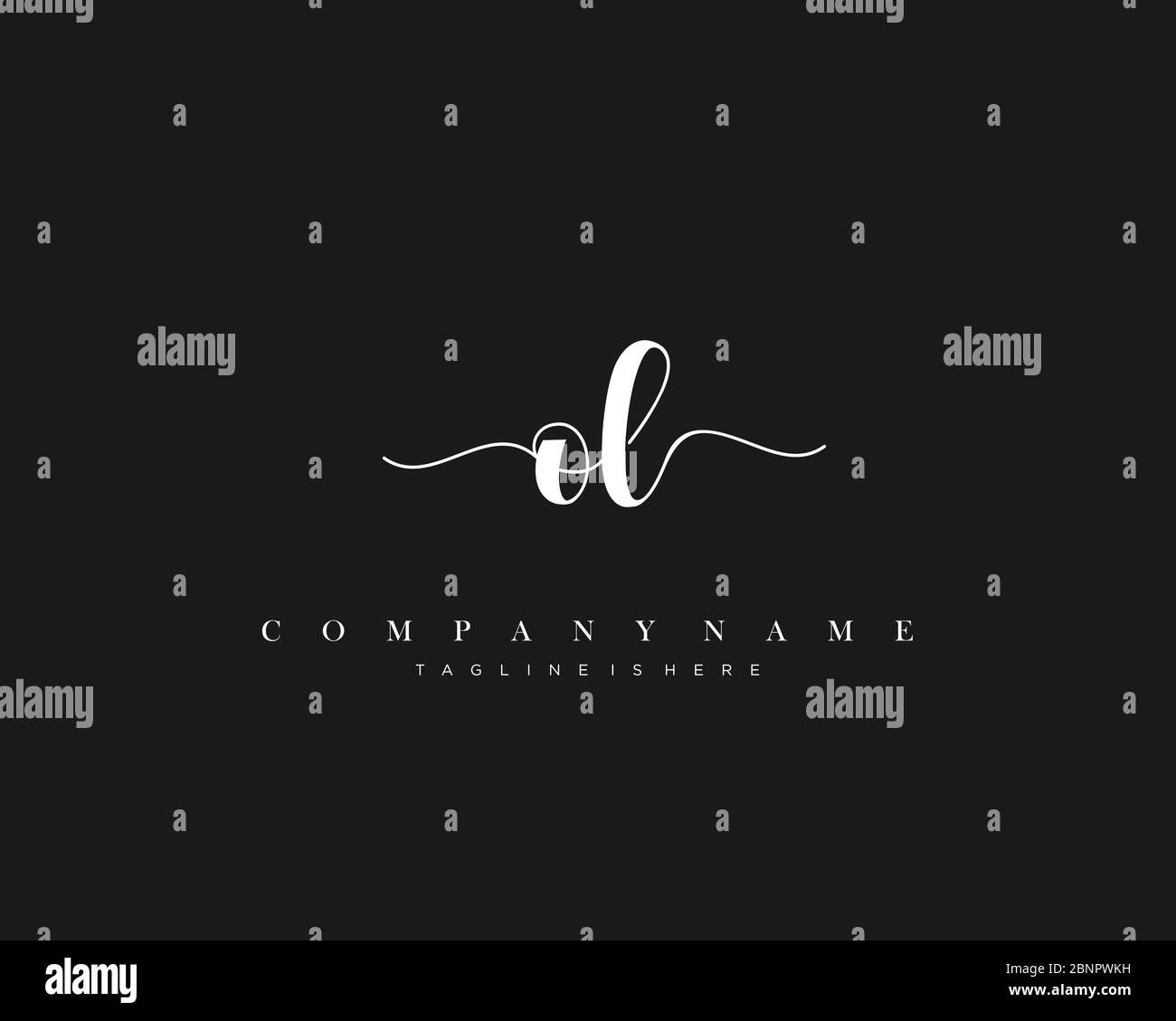Initial handwriting logo vector Stock Vector Image & Art - Alamy