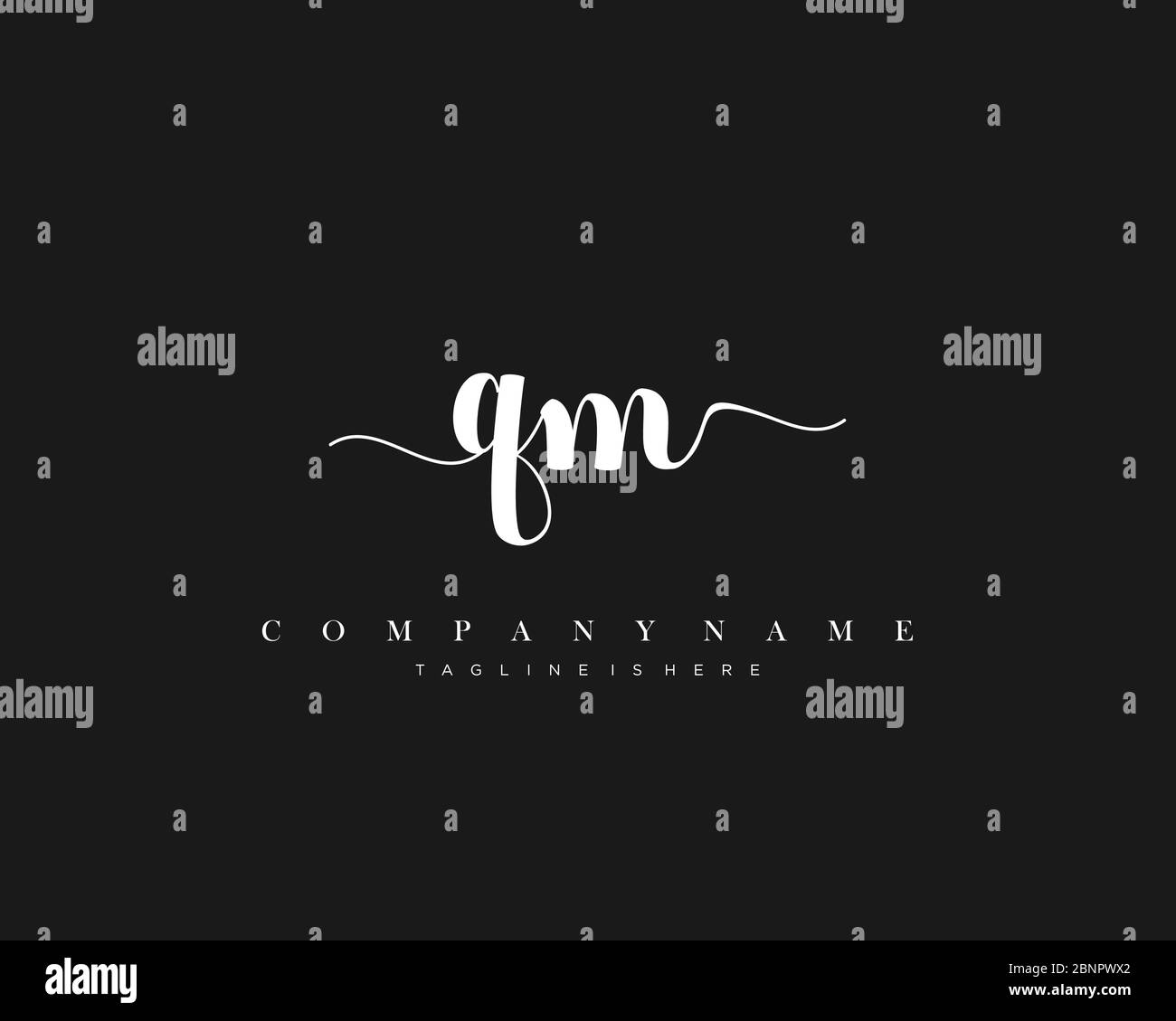Initial handwriting logo vector Stock Vector Image & Art - Alamy