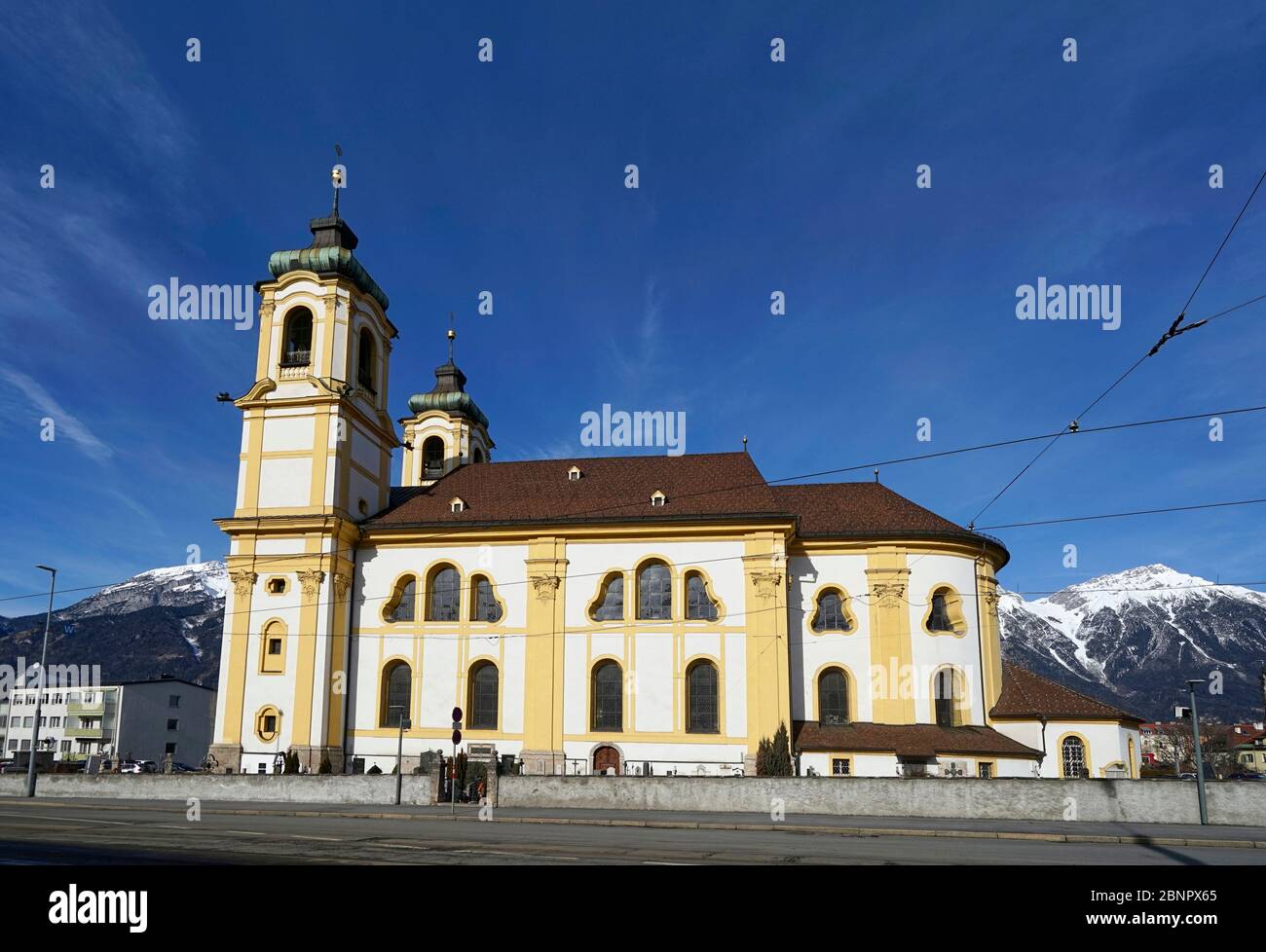 Austria, Tyrol, Innsbruck, Wiltener Basilika, parish church Stock Photo