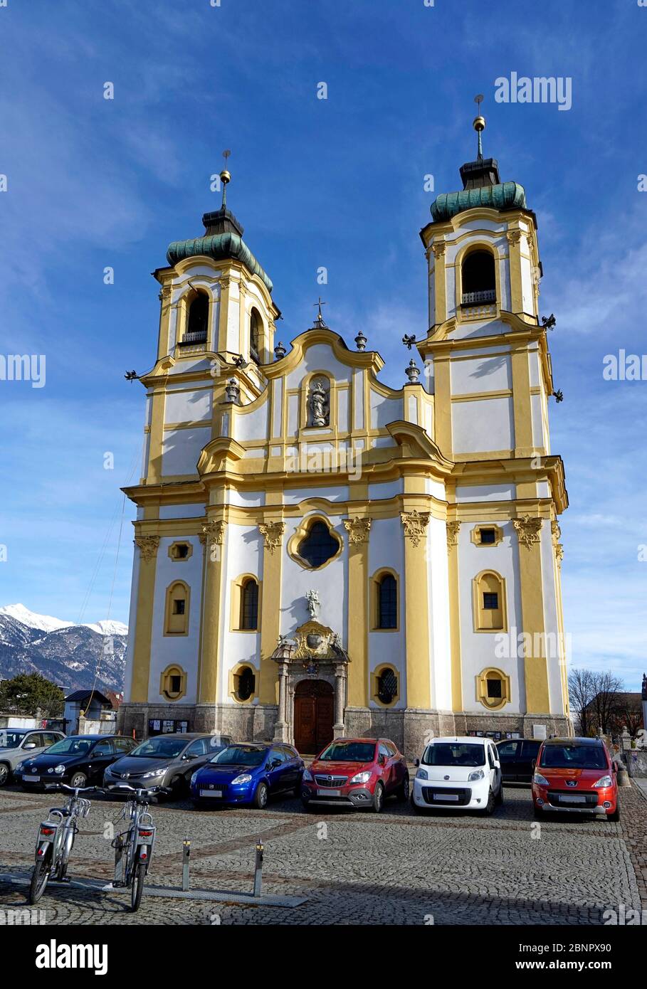 Austria, Tyrol, Innsbruck, Wiltener Basilika, parish church Stock Photo